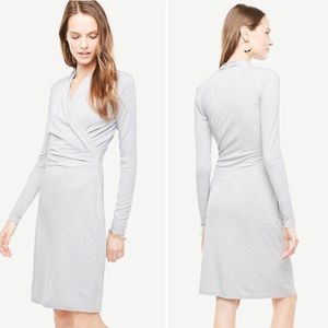 NWT Ann Taylor Petite Faux Wrap Knit Dress